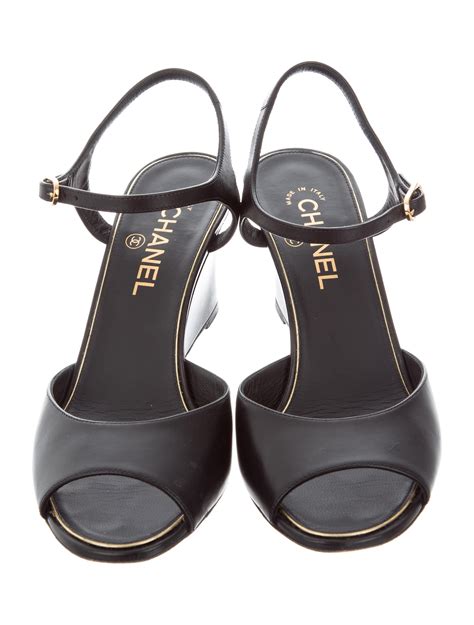 chanel pearl wedges|chanel sandals women 2021.